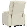 vidaXL Fotoliu de masaj cu ridicare, crem, piele ecologică