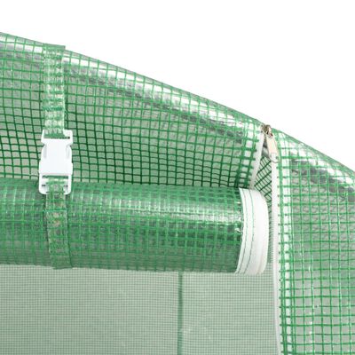 vidaXL Seră cu cadru din oțel, verde, 36 m², 6x6x2,85 m