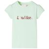 Tricou pentru copii cu m&acirc;neci șapcă verde deschis 116