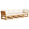 vidaXL Set mobilier de grădină cu perne, 4 piese, lemn masiv de acacia