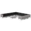 vidaXL Set mobilier de grădină cu perne,12 piese,gri &icirc;nchis, poliratan