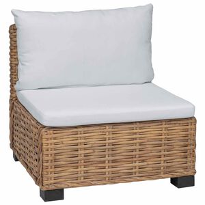 vidaXL Sofa Medie cu Perne GENDT Ratan Natural natural