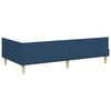 vidaXL Cadru de pat colțar cu headboard albastru 90 x 190 cm țesătură