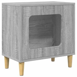 vidaXL Casa pentru pisici Gri Sonoma 51 x 30 x 52 cm Lemn compozit