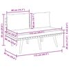vidaXL Bancă de grădină cu perne, 115 cm, lemn masiv de acacia