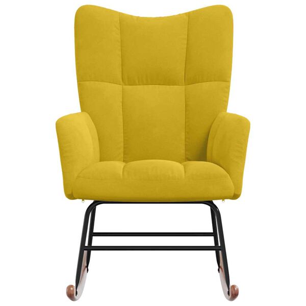 vidaXL Scaun balansoar, galben muștar, catifea