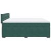 vidaXL Pat box spring cu saltea, verde &icirc;nchis, 180x200 cm, catifea