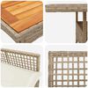 vidaXL Set de masă pentru grădină 5 pcs Bej poliratan
