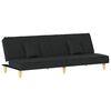 vidaXL Canapea extensibilă, negru, material textil
