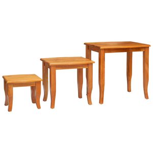 vidaXL Mese de birou nesting 3 buc. natural 60 x 45 x 60,5 cm