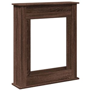 vidaXL Mască de șemineu, stejar maro,75x20x87,5 cm, lemn prelucrat