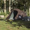 vidaXL Cort de camping tunel pentru 2 persoane, maro, impermeabil