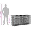vidaXL Pat ridicat din gabion Argintiu 170 x 50 x 80 cm