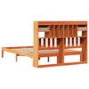 vidaXL Pat cu bibliotecă fără saltea maro 140x190 cm lemn masiv de pin