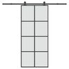 vidaXL Ușă glisantă cu set feronerie, 90x205 cm, sticlă ESG/aluminiu