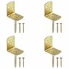 vidaXL Suporturi panou gard, formă L, 4 buc, metal galvanizat