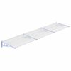 vidaXL Copertină de ușă, gri și transparent, 358,5x90 cm, policarbonat