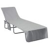 vidaXL Prosoape pentru șezlong 2 pcs Gri închis 210 x 75 cm