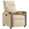 vidaXL Fotoliu rabatabil, crem, material textil