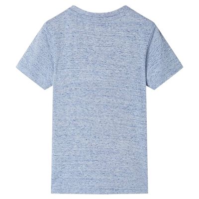 Tricou pentru copii cu mâneci scurte, albastru melanj, 92