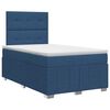 vidaXL Pat boxspring cu saltea albastru 120 x 200 cm Țesătură