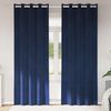 vidaXL Perdele opace 2 pcs Albastru închis 140 x 245 cm Catifea