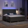 vidaXL Pat cu arcuri cu saltea cu headboard Gri 140 x 200 cm țesătură