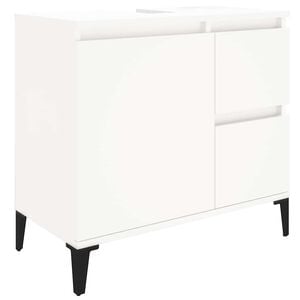 vidaXL Dulap de baie, alb, 65x33x60 cm, lemn prelucrat