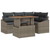vidaXL Set de canapele pentru grădină 5 buc. Gri Rattan poli