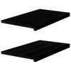 vidaXL Glafuri 2 buc maro-negru 70x40x2 cm lemn masiv de stejar