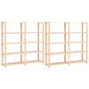 vidaXL Etajere cu 5 rafturi, 2 buc, 170x38x170 cm, lemn de pin, 500 kg