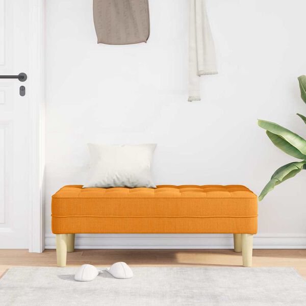 vidaXL bancă cu pernă Galben &Icirc;ntunecat 113 x 57 x 39 cm țesătură