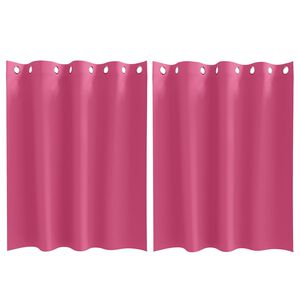 vidaXL Perdele Opaque cu Inel 2 pcs Roz Aprins 140 x 140 cm Poliester
