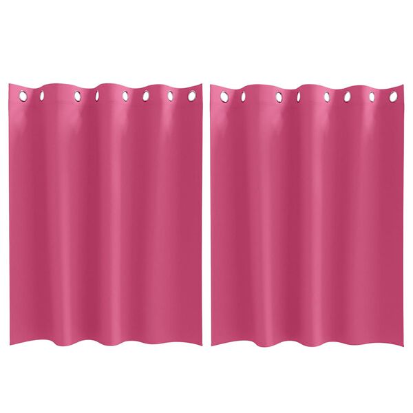 vidaXL Perdele Opaque cu Inel 2 pcs Roz Aprins 140 x 140 cm Poliester