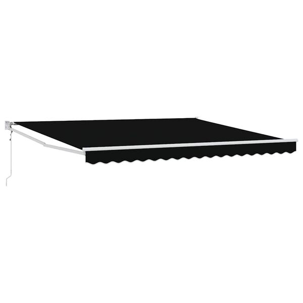 vidaXL Cortina Retractabilă Negru 400 &times; 300 cm Poliester și Aluminiu