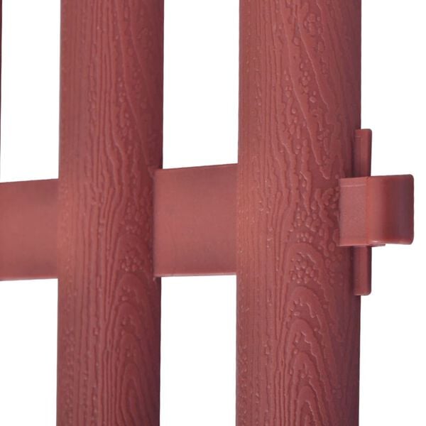 vidaXL Gard despărțitor de peluză, 17 buc., maro, 10 m