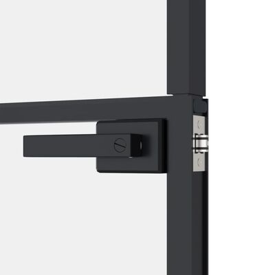 vidaXL Ușă de interior negru 102x201,5cm sticlă securiz./aluminiu slim