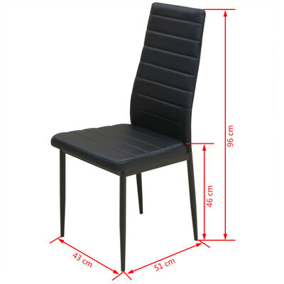 vidaXL Set masă și scaune de bucătărie, negru, 3 piese