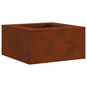 vidaXL Bol de foc Ruginit 60 x 60 x 30 cm Oțel rezistent de intemperii