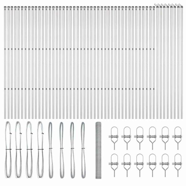 vidaXL St&acirc;lp de gard. Argintiu 100 x 1,5 m (plasă de 25 mm) Oțel