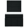 vidaXL Pat box spring cu saltea, negru, 90x200 cm, textil