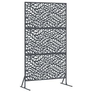 vidaXL Ecran de intimitate 100 x 50 x 180 cm Oțel Antracit