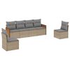 vidaXL Set canapele de grădină cu perne, 6 piese, bej, poliratan