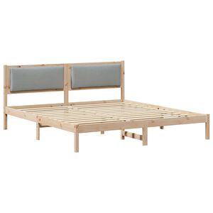 vidaXL Cadru de pat Gri deschis 180 x 200 cm Lemn de pin masiv