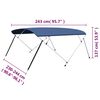 vidaXL Parasolar barcă Bimini 4 arcuri bleumarin, 243x(230-244)x137 cm