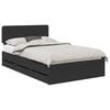 vidaXL Cadru de pat cu headboard Negru 120 x 200 cm Lemn prelucrat