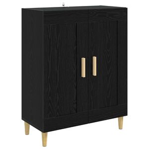 vidaXL Bufet Stejar Negru 69,5 x 34 x 90 cm Lemn prelucrat