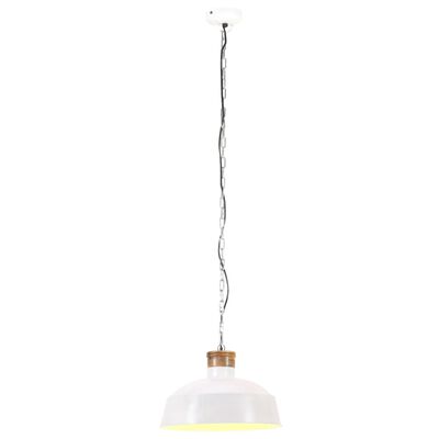 vidaXL Lampă suspendată industrială, alb, 58 cm, E27