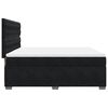 vidaXL Pat box spring cu saltea, negru, 180x200 cm, catifea