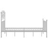 vidaXL Cadru de pat, alb, 120x200 cm, metal